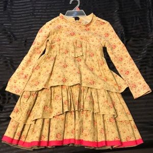 Beige and red floral dress